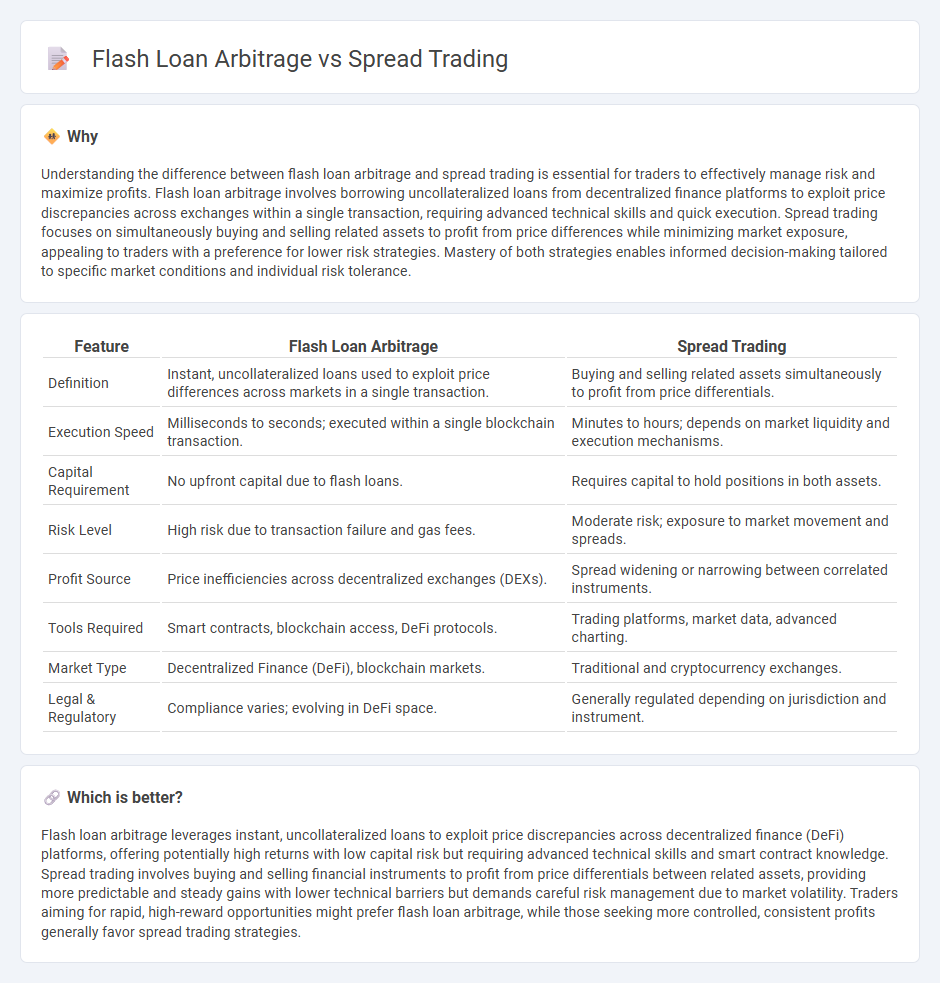 Flash Loan Arbitrage vs Spread Trading in Trading