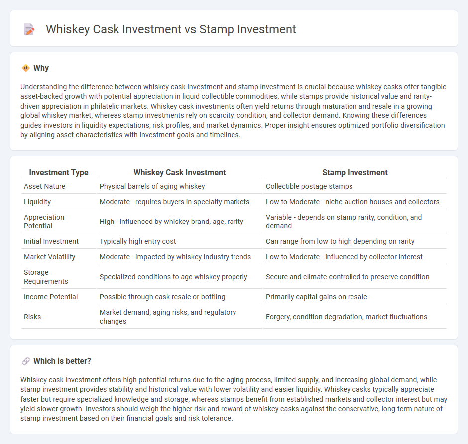 Whiskey Cask Investment vs Stamp Investment in Investment