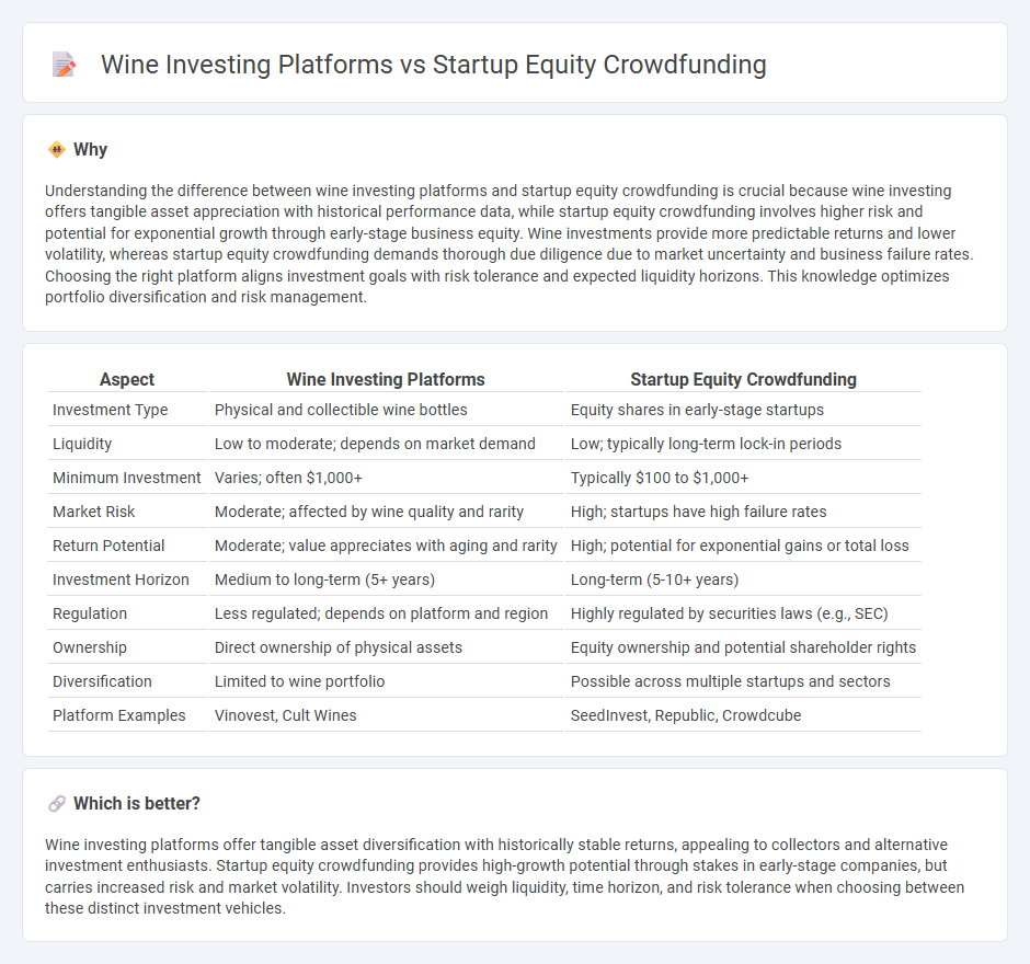 Wine Investing Platforms vs Startup Equity Crowdfunding in Investment