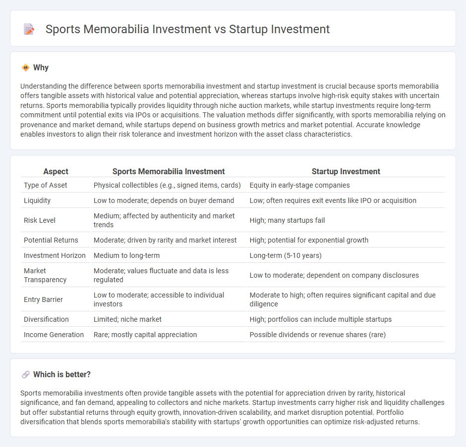 Sports Memorabilia Investment vs Startup Investment in Investment