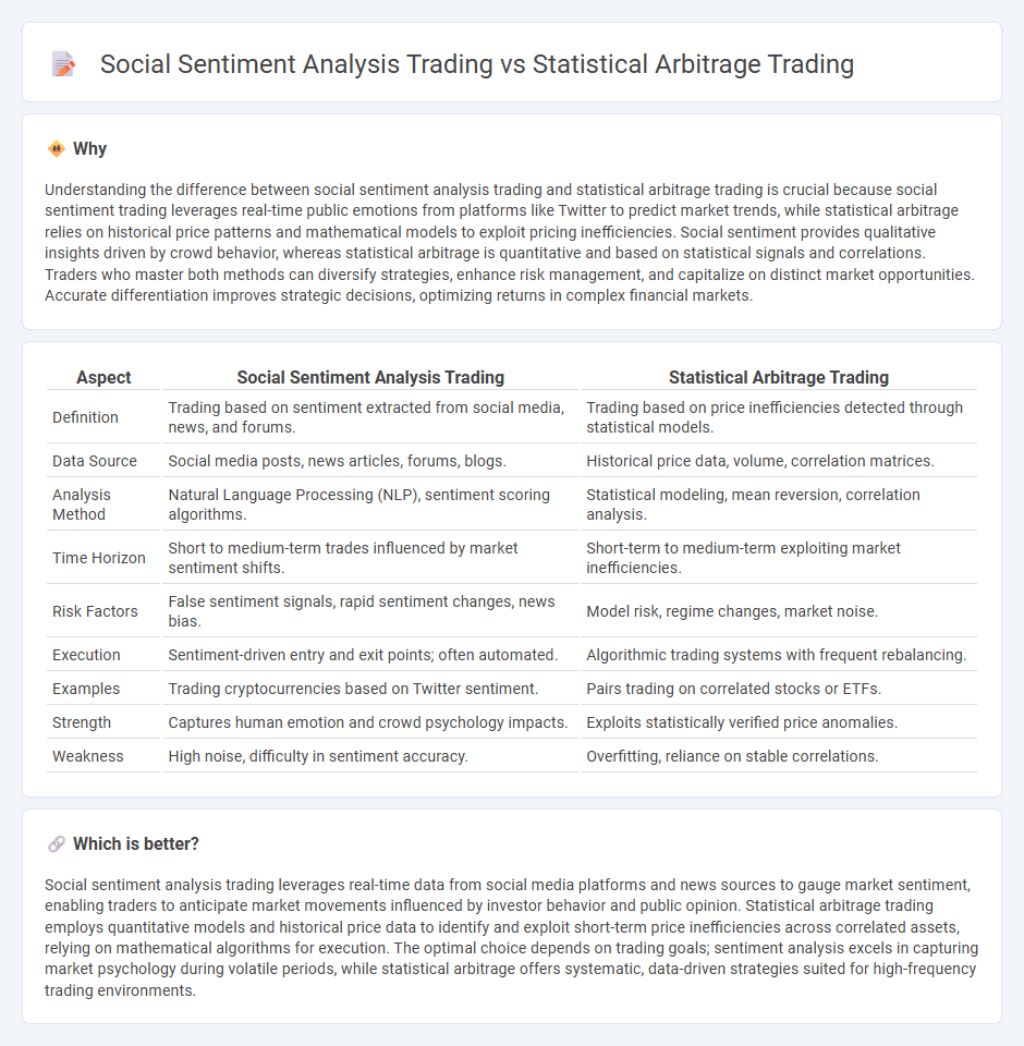 Social Sentiment Analysis Trading vs Statistical Arbitrage Trading in Trading