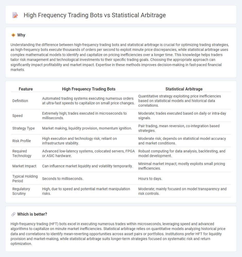 High Frequency Trading Bots vs Statistical Arbitrage in Trading