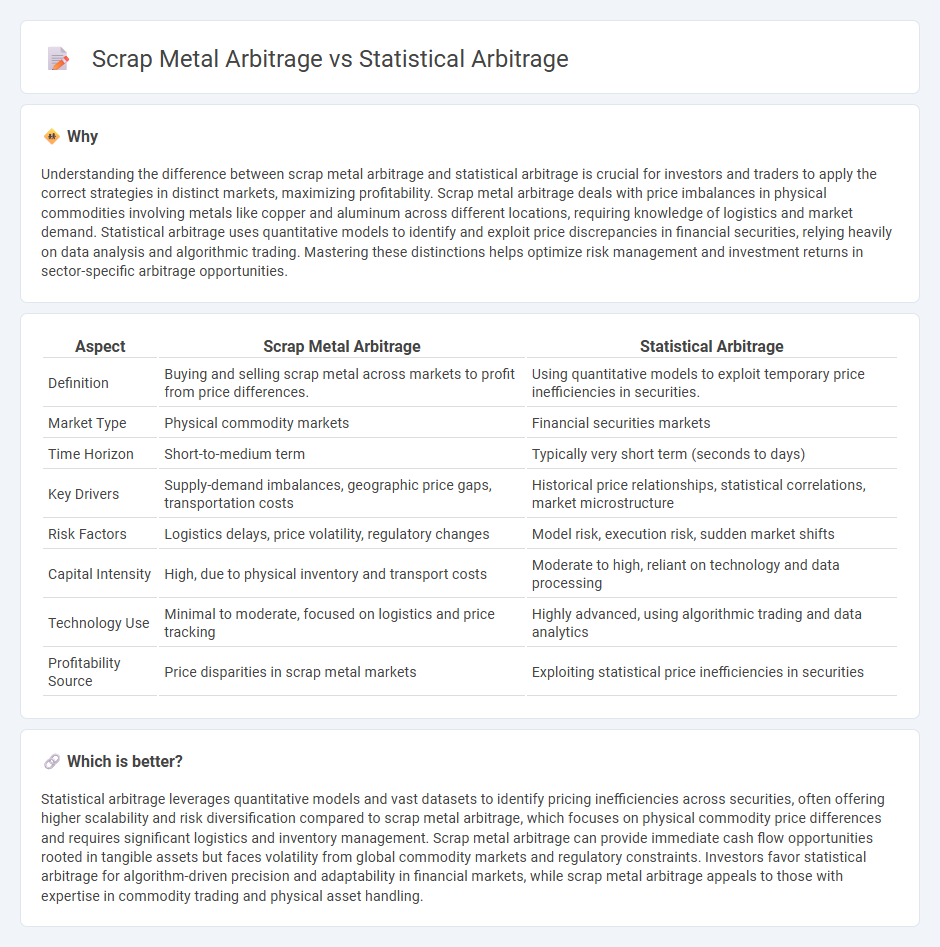 Scrap Metal Arbitrage vs Statistical Arbitrage in Economy