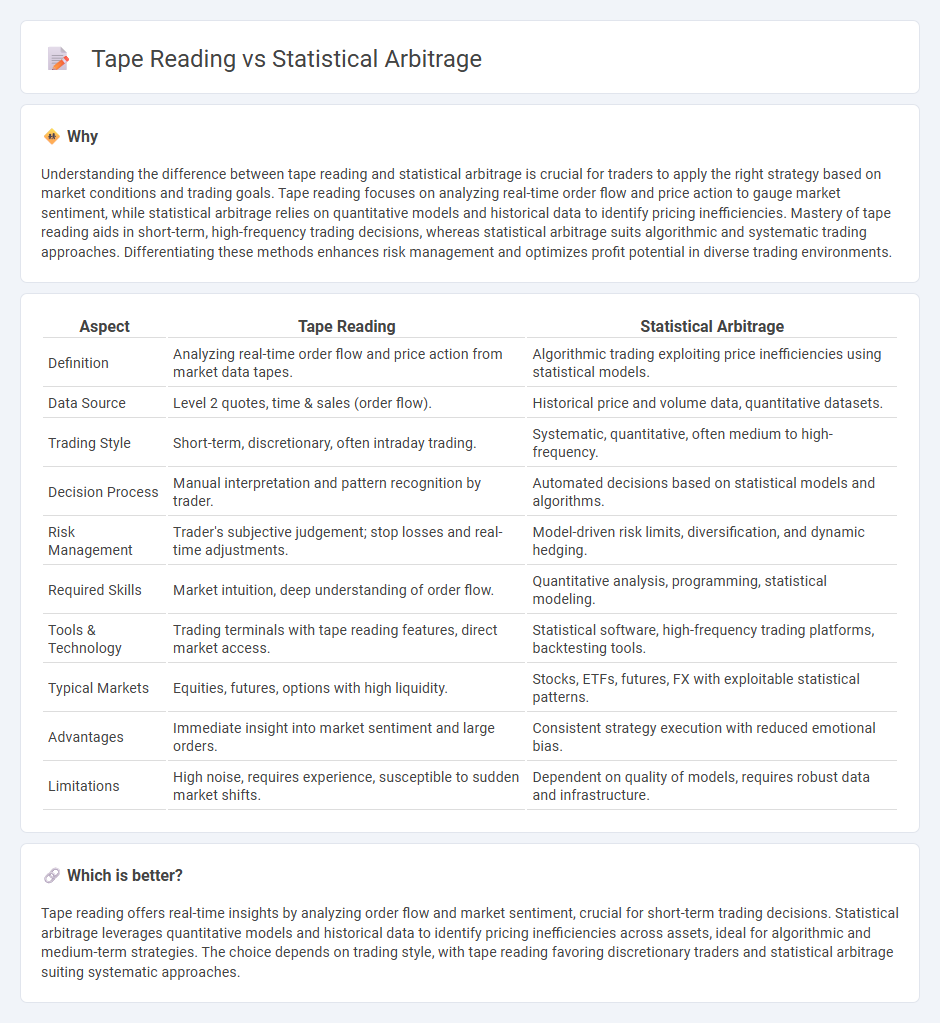 Tape Reading vs Statistical Arbitrage in Trading