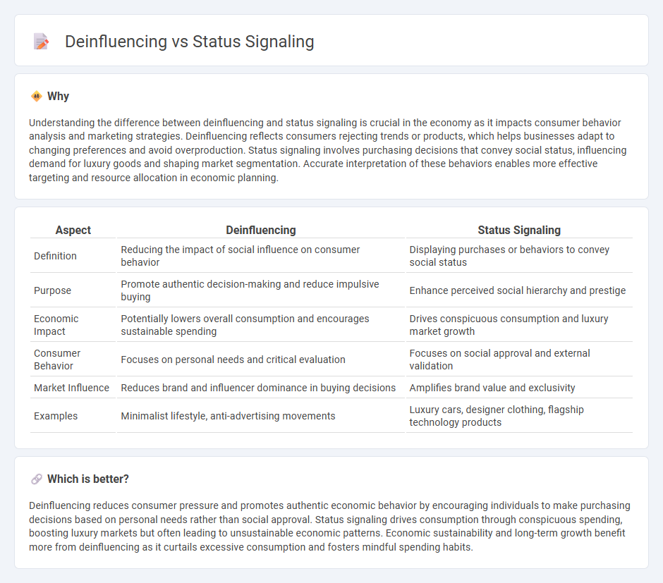 Deinfluencing vs Status Signaling in Economy