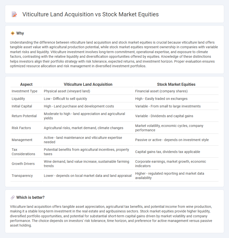 Viticulture Land Acquisition vs Stock Market Equities in Investment