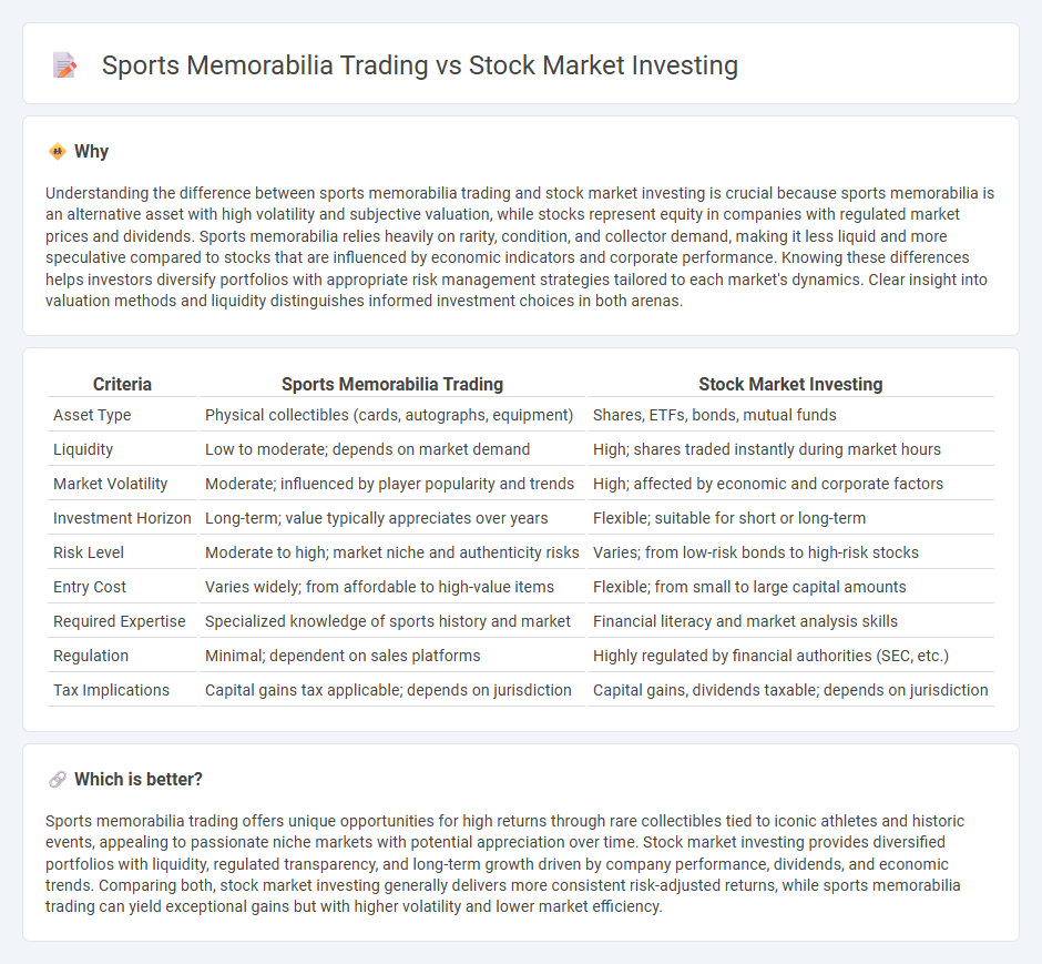 Sports Memorabilia Trading vs Stock Market Investing in Investment