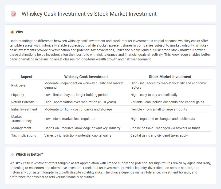 Whiskey Cask Investment vs Stock Market Investment in Investment