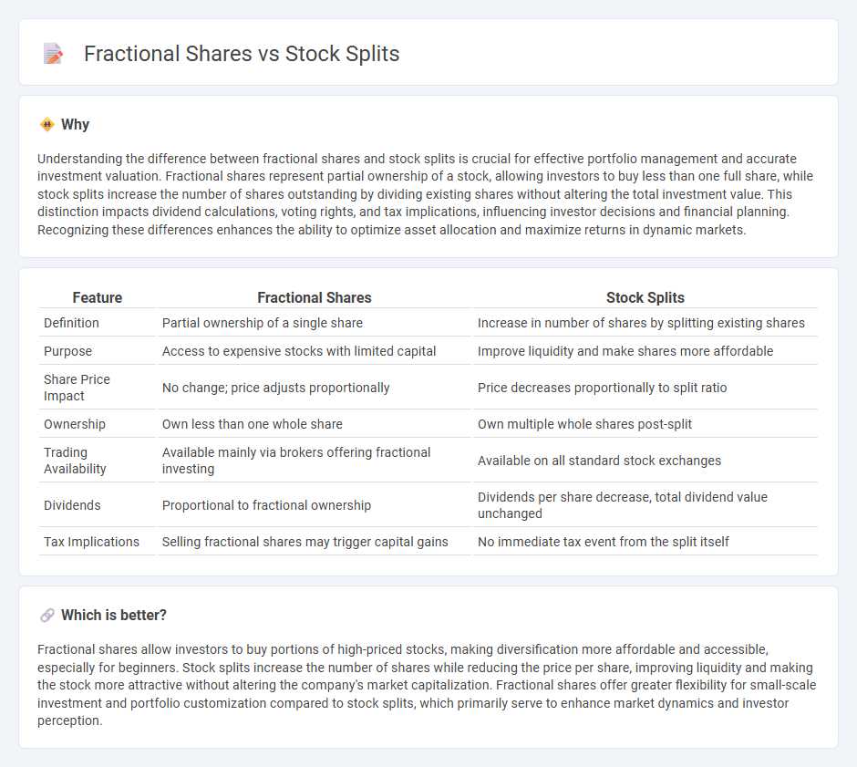 Fractional Shares vs Stock Splits in Finance