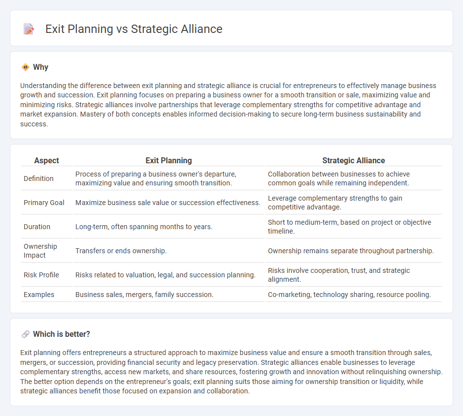 Exit Planning vs Strategic Alliance in Entrepreneurship