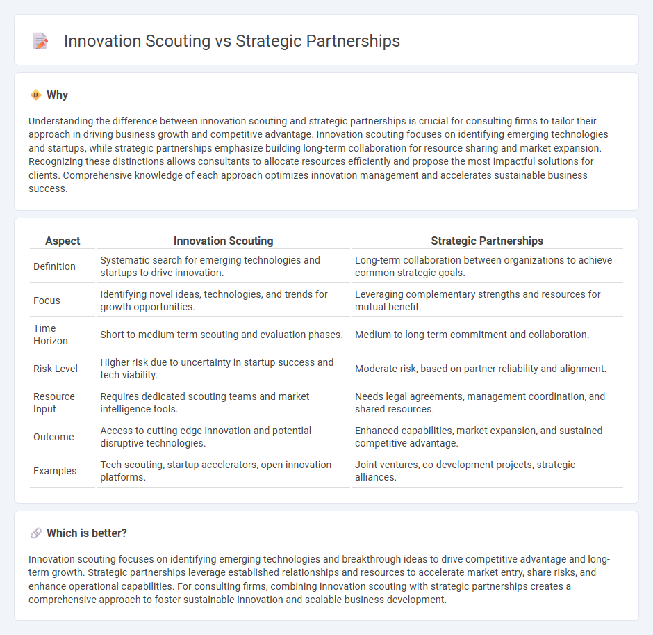Innovation Scouting vs Strategic Partnerships in Consulting