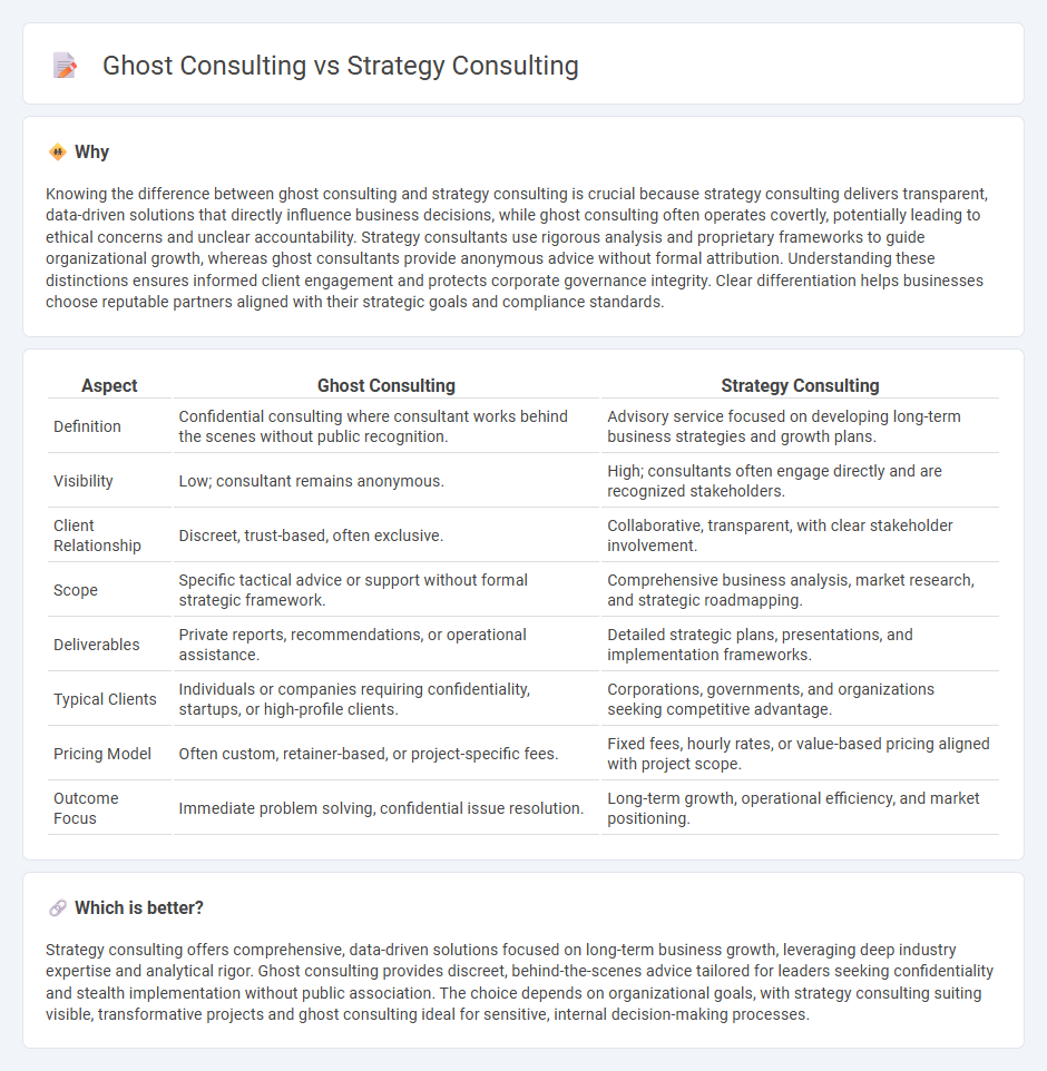Ghost Consulting vs Strategy Consulting in Consulting