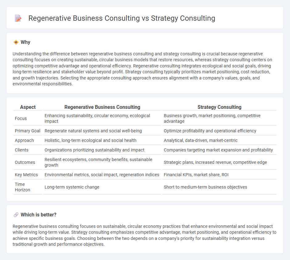Regenerative Business Consulting vs Strategy Consulting in Consulting