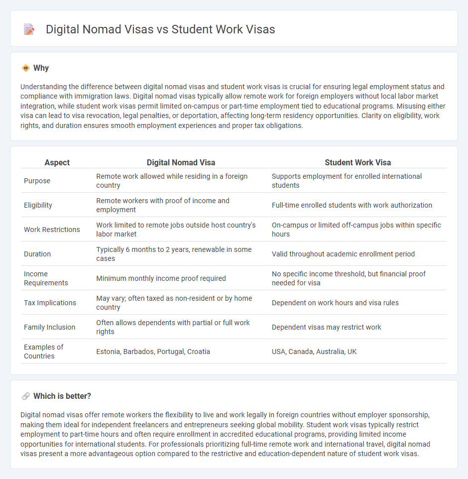 Digital Nomad Visas vs Student Work Visas in Employment