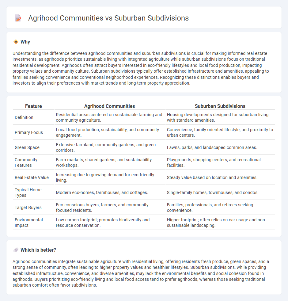 Agrihood Communities vs Suburban Subdivisions in Real Estate