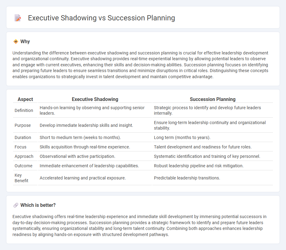 Executive Shadowing vs Succession Planning in Consulting