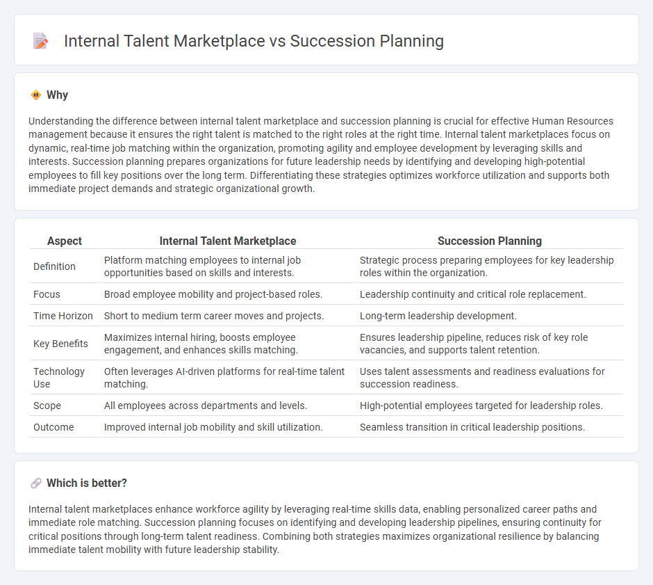 Internal Talent Marketplace vs Succession Planning in Human Resources