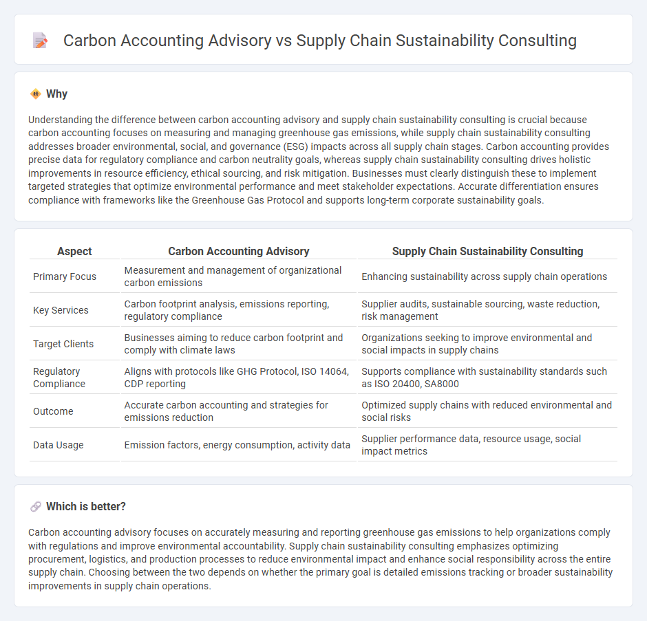 Carbon Accounting Advisory vs Supply Chain Sustainability Consulting in Consulting