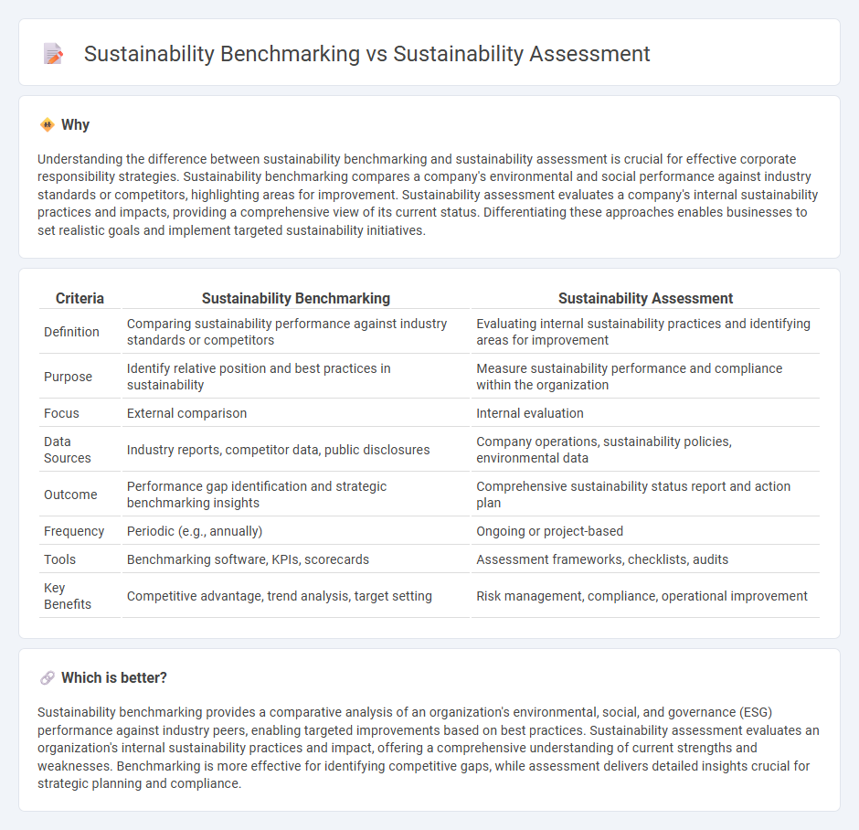 Sustainability Benchmarking vs Sustainability Assessment in Consulting