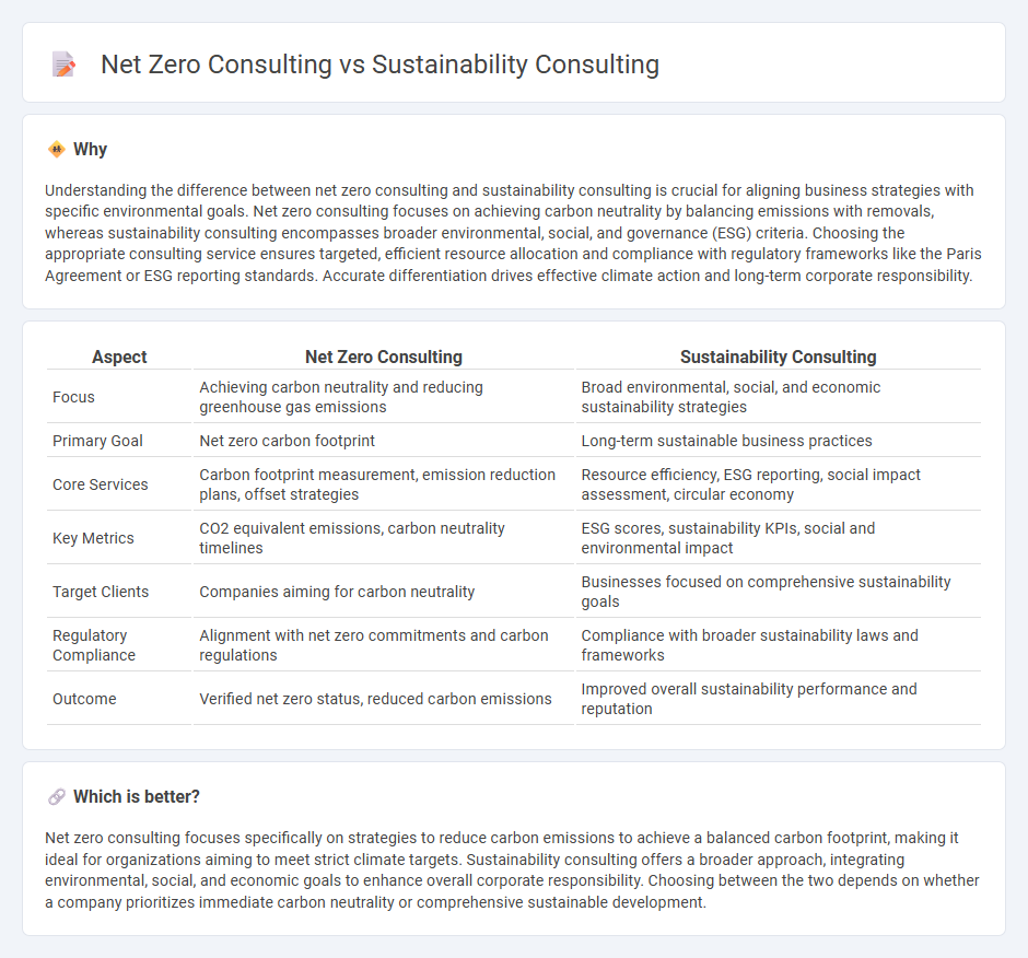 Net Zero Consulting vs Sustainability Consulting in Consulting