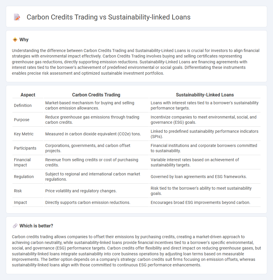 Carbon Credits Trading vs Sustainability-Linked Loans in Investment