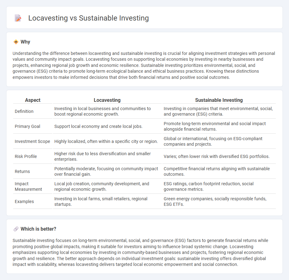 Locavesting vs Sustainable Investing in Economy