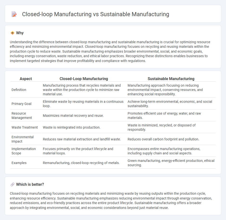 Closed-Loop Manufacturing vs Sustainable Manufacturing in Manufacturing