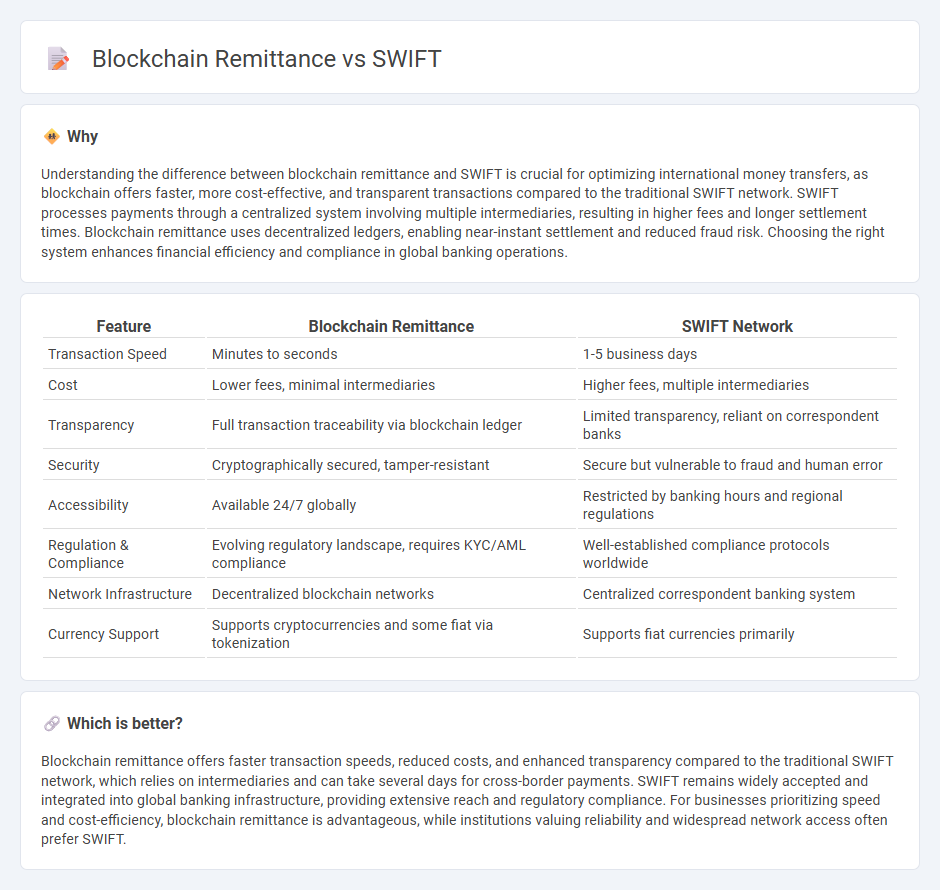 Blockchain Remittance vs Swift in Banking