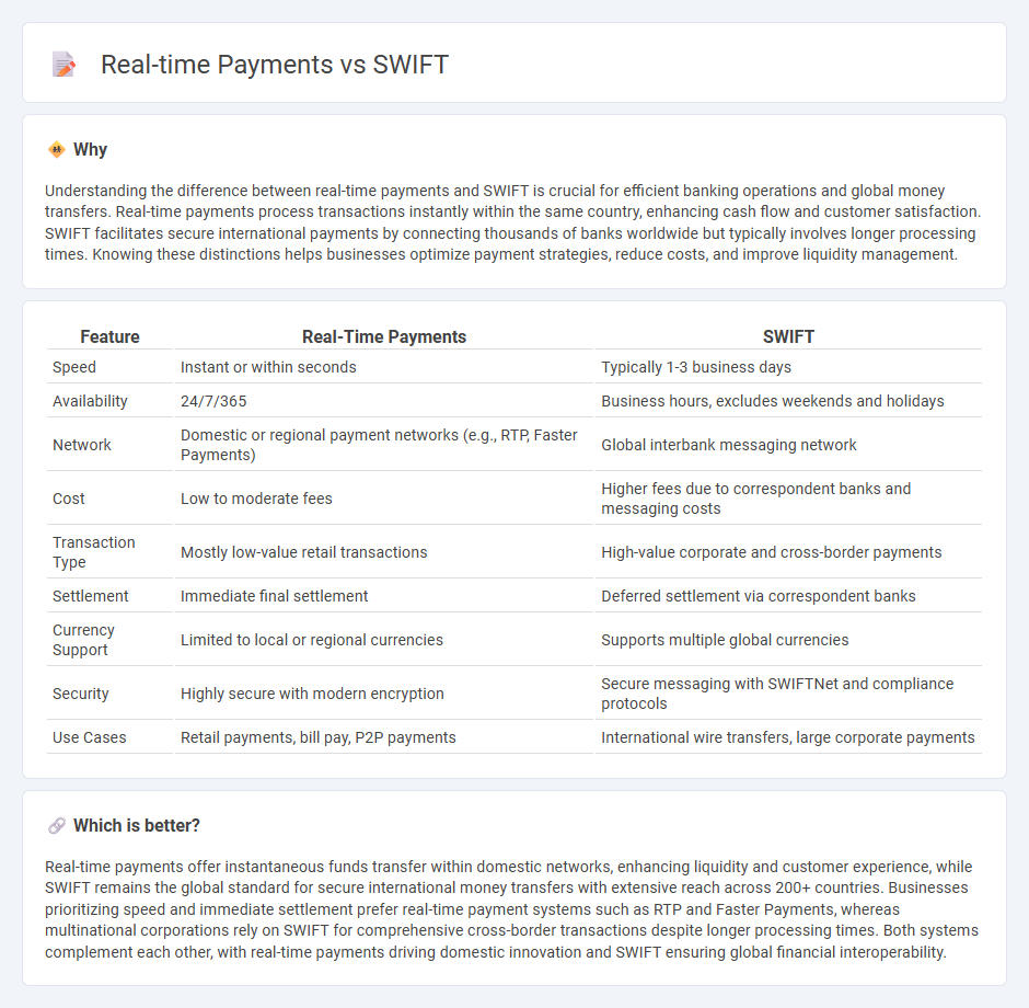Real-Time Payments vs Swift in Banking
