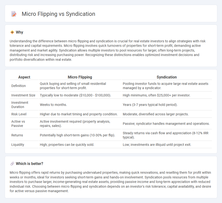 Micro Flipping vs Syndication in Real Estate