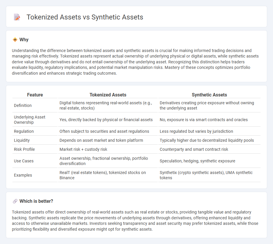 Tokenized Assets vs Synthetic Assets in Trading