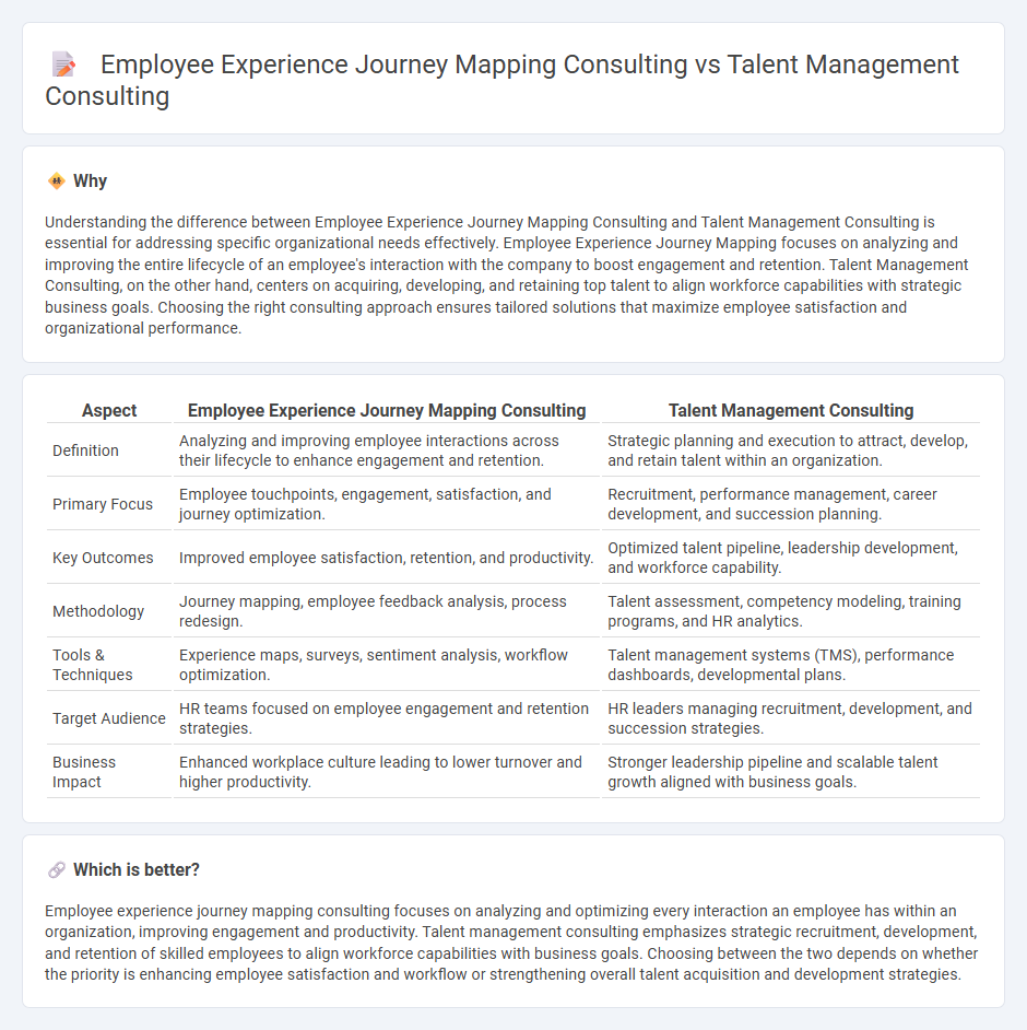 Employee Experience Journey Mapping Consulting vs Talent Management Consulting in Consulting