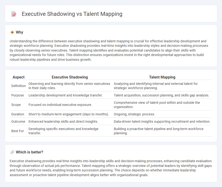 Executive Shadowing vs Talent Mapping in Consulting