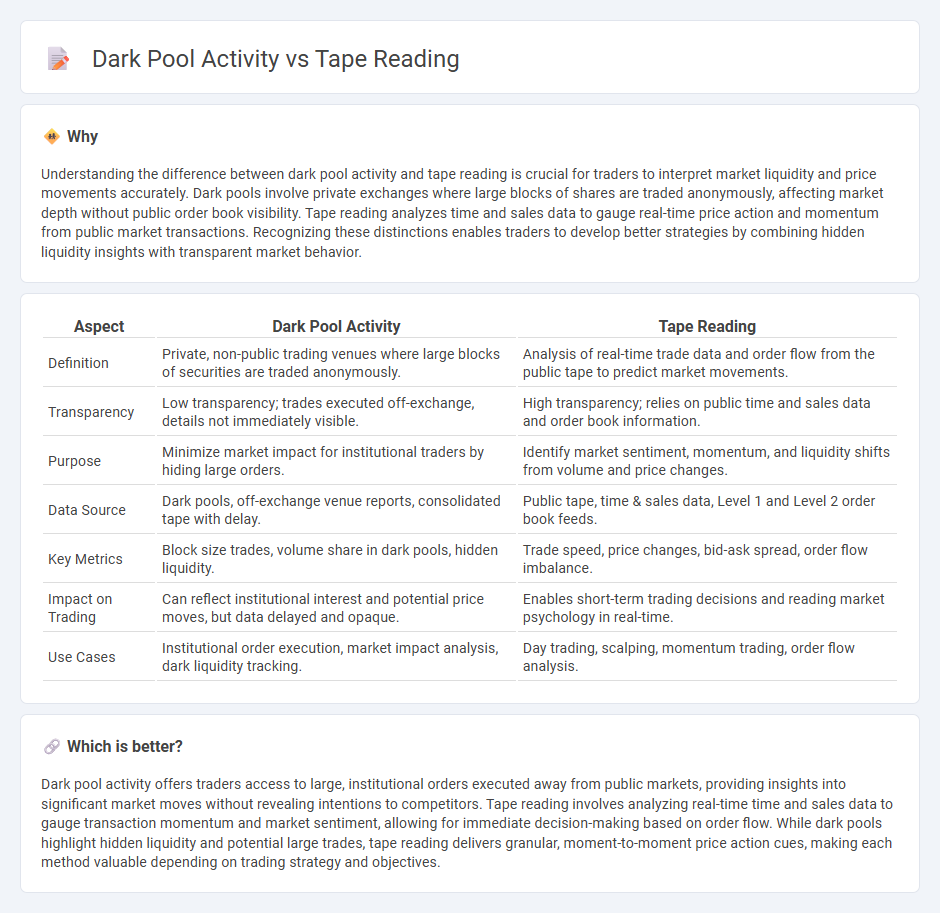 Dark Pool Activity vs Tape Reading in Trading