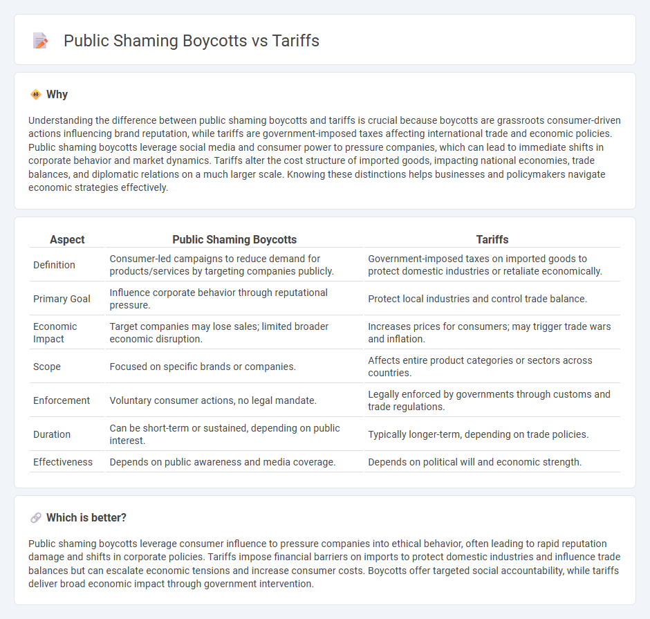 Public Shaming Boycotts vs Tariffs in Economy