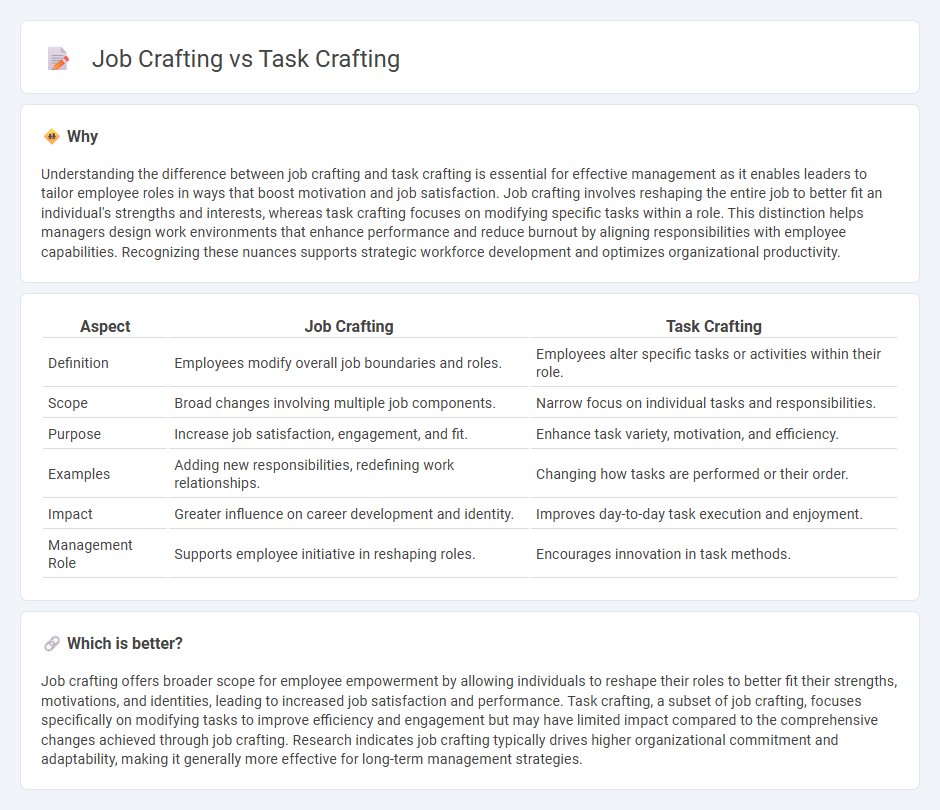Job Crafting vs Task Crafting in Management