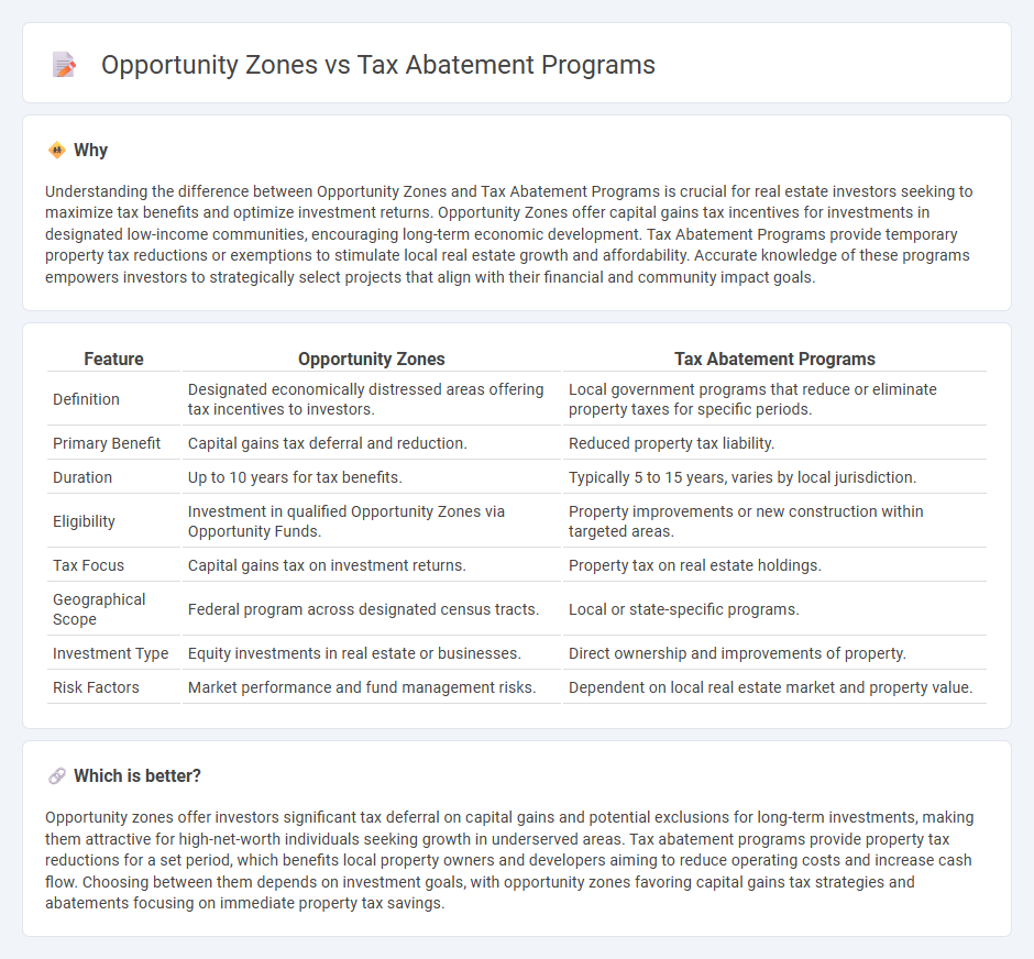 Opportunity Zones vs Tax Abatement Programs in Real Estate