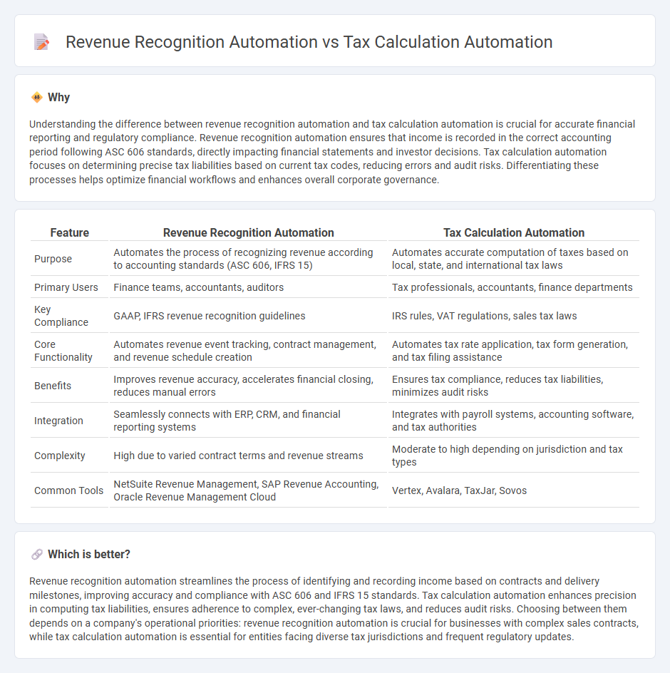 Revenue Recognition Automation vs Tax Calculation Automation in Accounting