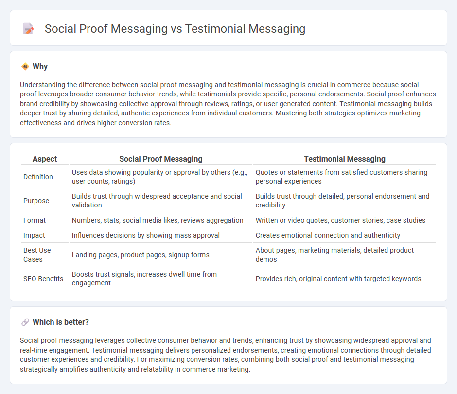 Social Proof Messaging vs Testimonial Messaging in Commerce