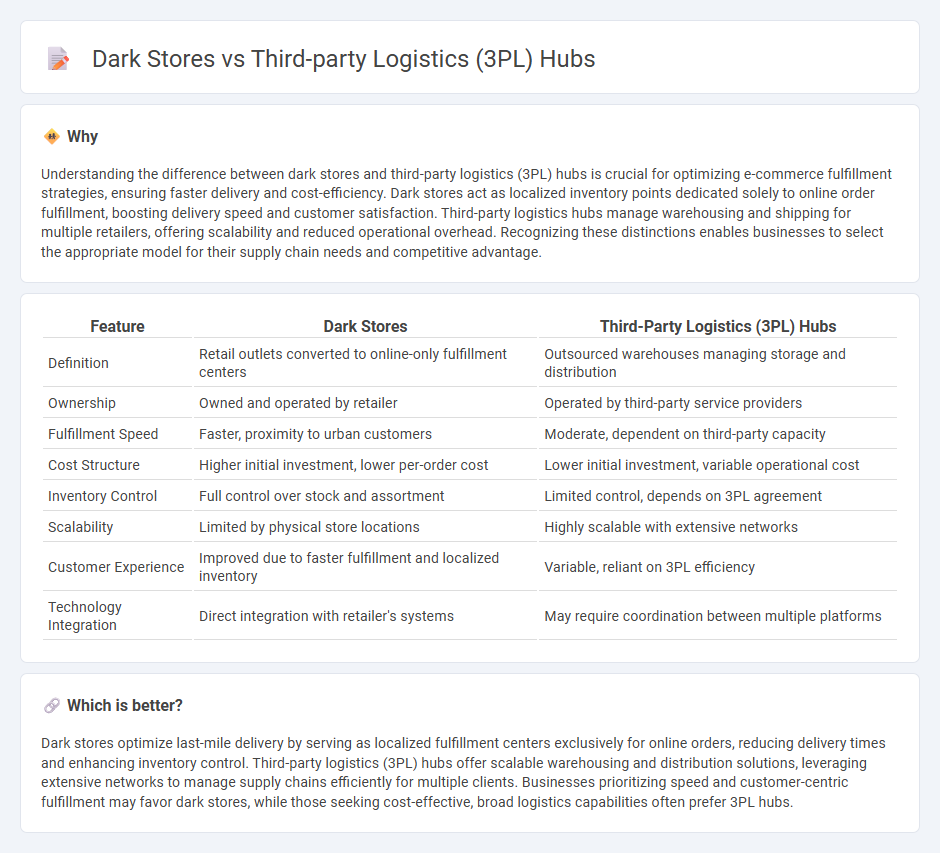 Dark Stores vs Third-Party Logistics (3Pl) Hubs in Commerce