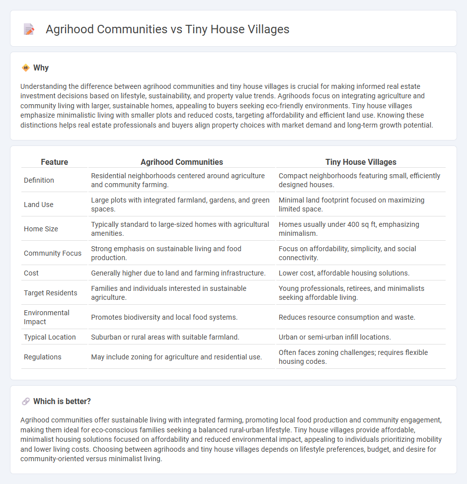 Agrihood Communities vs Tiny House Villages in Real Estate