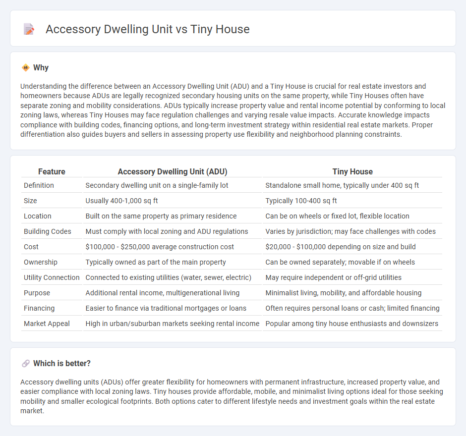 Accessory Dwelling Unit vs Tiny House in Real Estate
