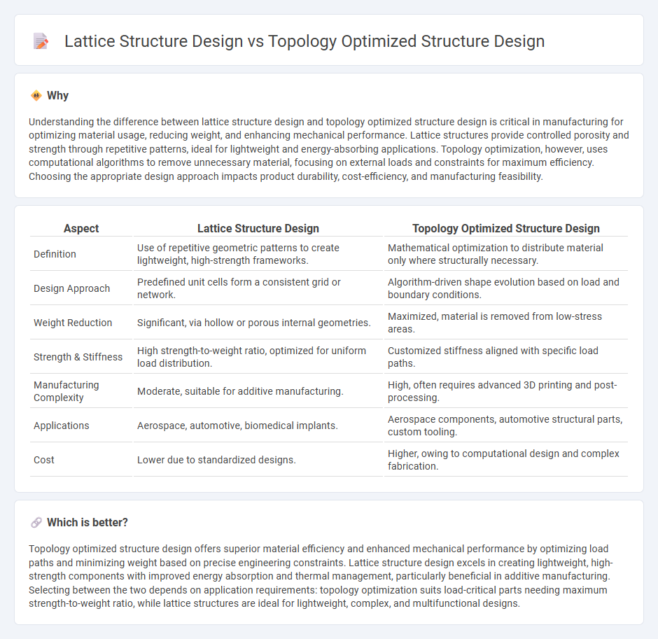 Lattice Structure Design vs Topology Optimized Structure Design in Manufacturing