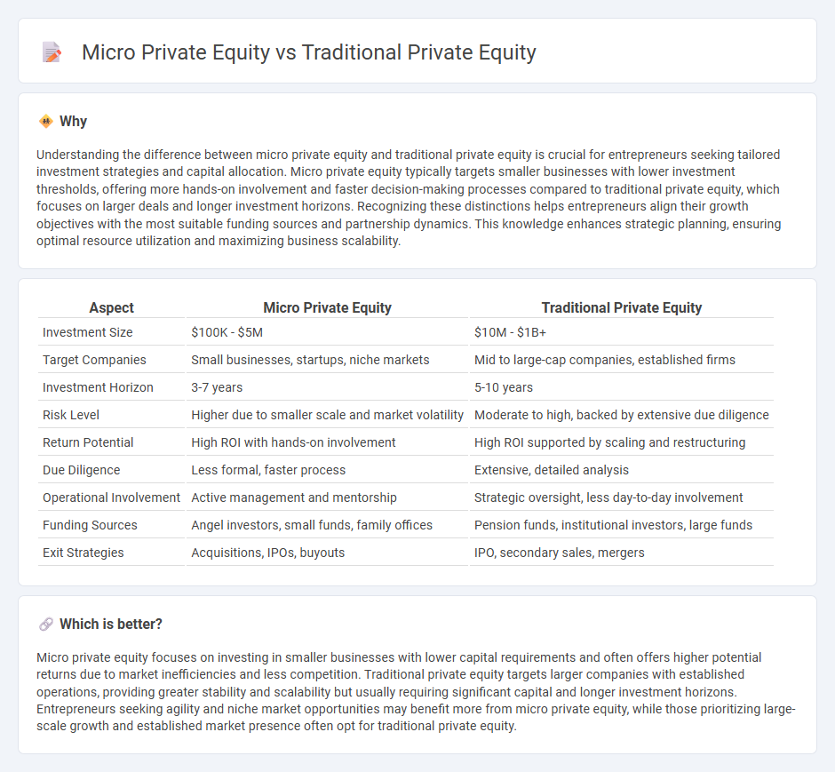 Micro Private Equity vs Traditional Private Equity in Entrepreneurship