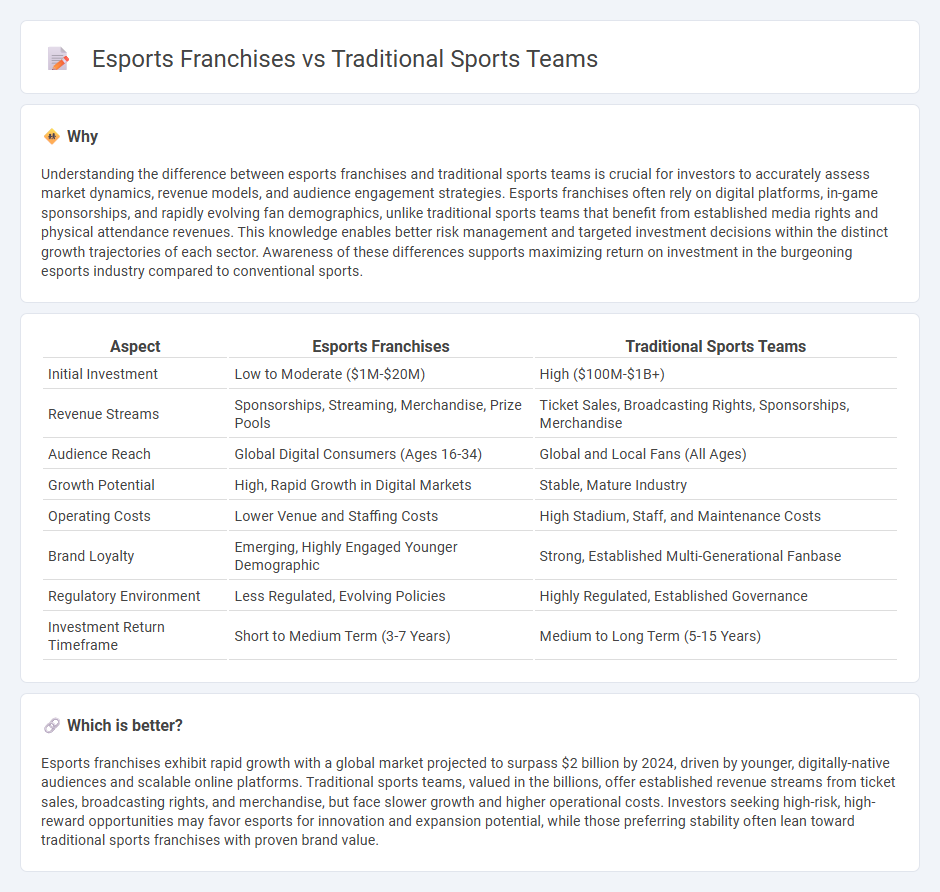 Esports Franchises vs Traditional Sports Teams in Investment