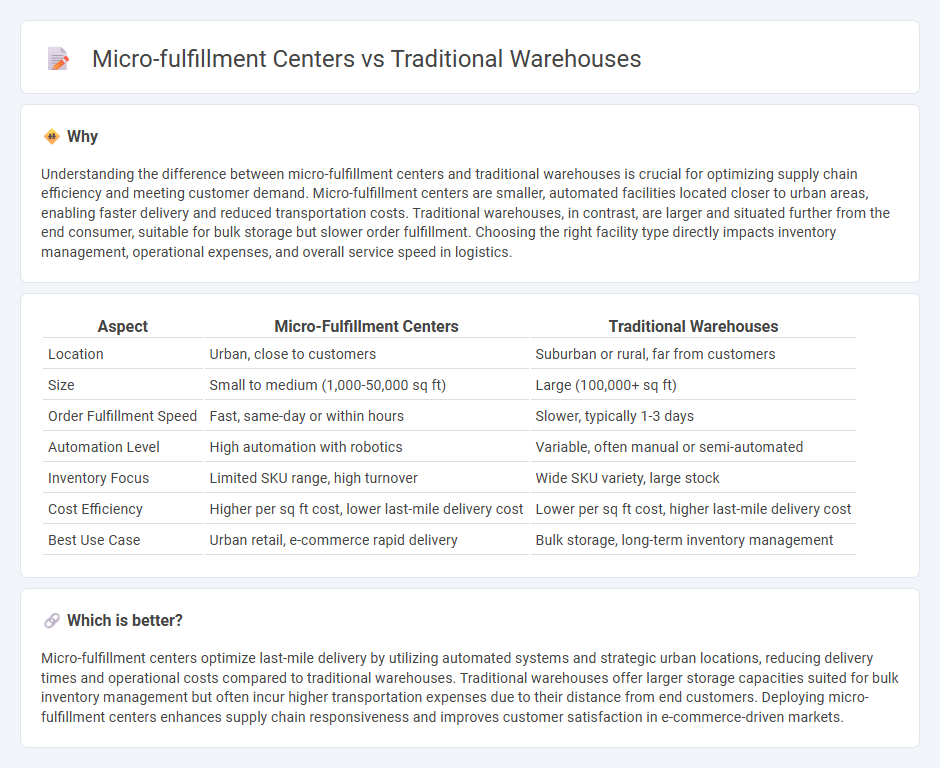 Micro-Fulfillment Centers vs Traditional Warehouses in Logistics