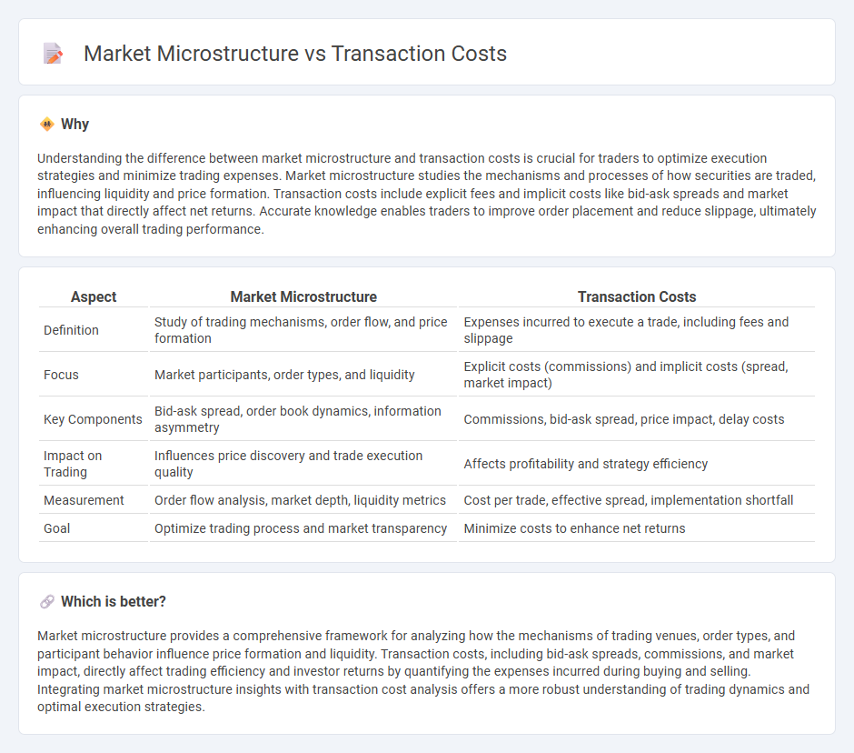 Market Microstructure vs Transaction Costs in Trading
