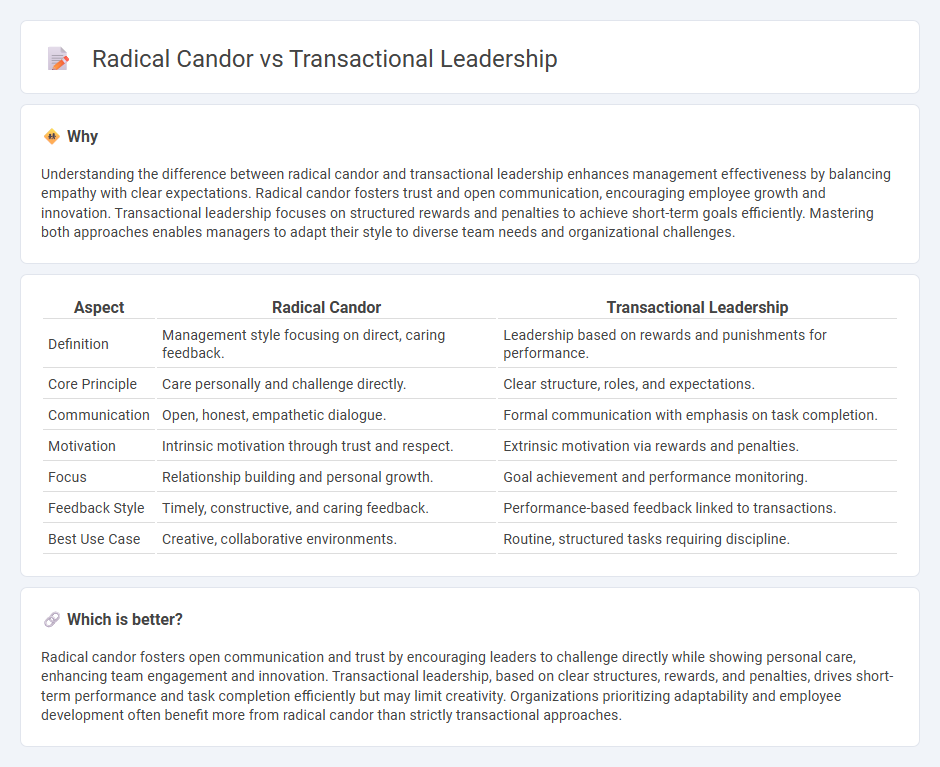 Radical Candor vs Transactional Leadership in Management