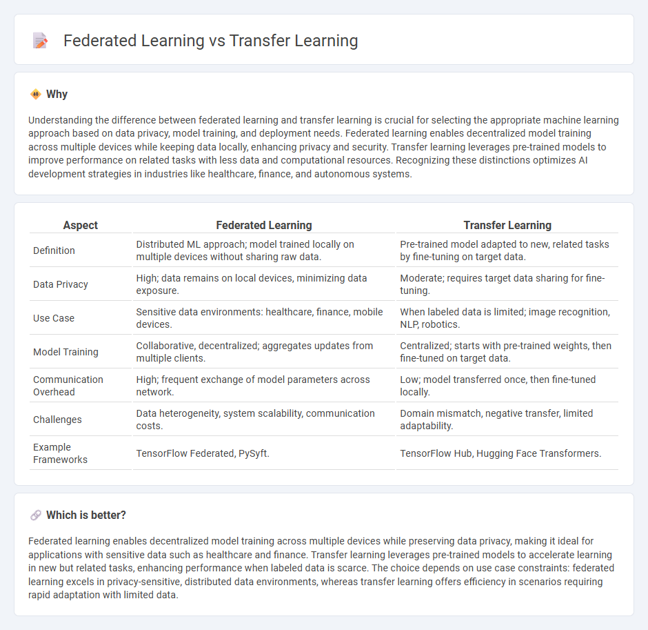 Federated Learning vs Transfer Learning in Technology