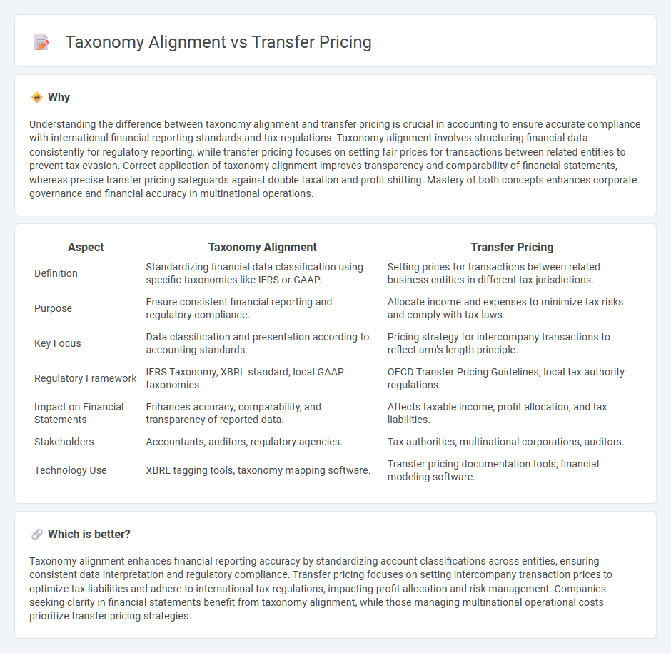 Taxonomy Alignment vs Transfer Pricing in Accounting